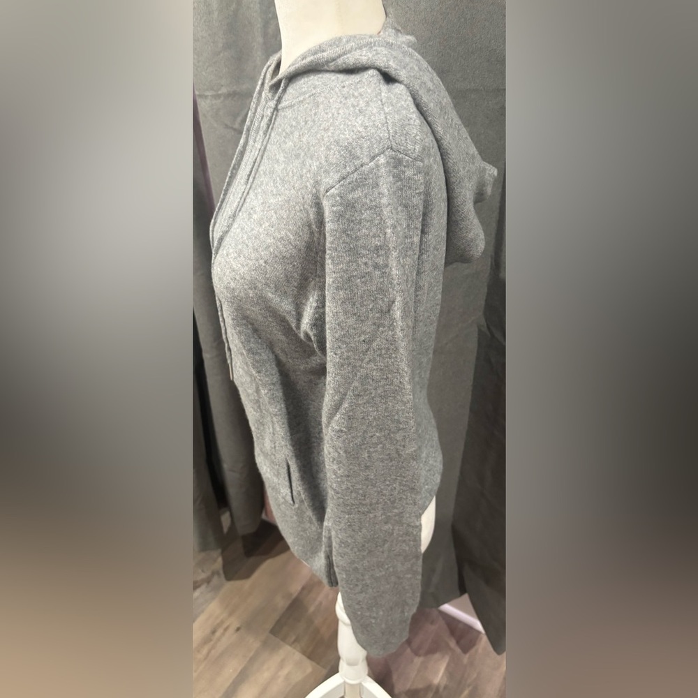 NWT Quince Mongolian Cashmere Full-Zip Hoodie Heather Gray Small & Medium Casual - Picture 7 of 14